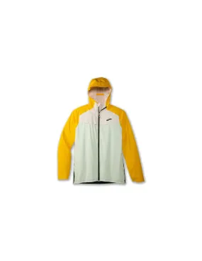 Veste de Running Brooks High Point Waterproof Homme Jaune/Blanc